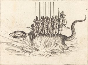 Inntreden av Monseigneur Henry de Lorraine, Marquis de Moy, under navnet Pirandre av Jacques Callot