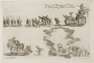 Inntreden av monseigneur prinsen av Phalsbourg, forsvarer i kampen, fra kampen ved barrieren av Jacques Callot