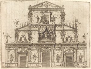 Fasade av San Lorenzo, Firenze, 1612. av Jacques Callot