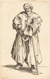Feit tigger med øynene kastet ned av Jacques Callot