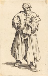 Feit tigger med øynene kastet ned, ca. 1622. av Jacques Callot