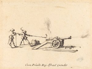 Avfyring av kanonen av Jacques Callot