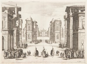 Første akt av Soliman av Jacques Callot
