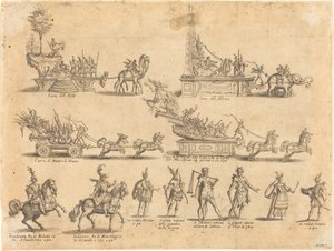 Flyter og deltakere av Jacques Callot