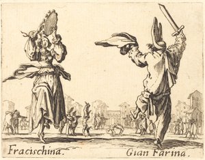 Fracischina og Gian Farina av Jacques Callot