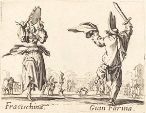 Fracischina og Gian Farina av Jacques Callot
