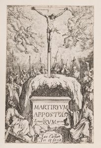Frontispice; nr. 1 fra apostlenes martyrium av Jacques Callot