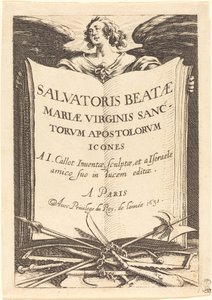 Frontispice for "De store apostlene" av Jacques Callot