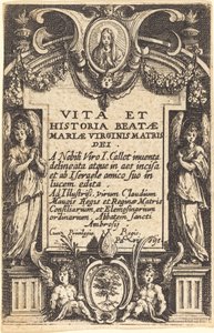 Frontispice for "The Life of the Virgin" av Jacques Callot
