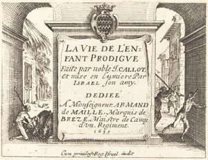 Frontispice for "The Prodigal Son" av Jacques Callot