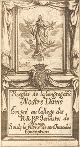 Frontispice for Reglene for Vår Frue Orden av Jacques Callot
