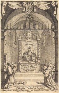 Frontispice for Miracles and Graces of Our Lady of "Bon-Secours-les-Nancy" av Jacques Callot