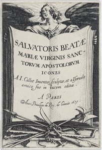 Frontispice fra Les Grands Apôtres (De store apostlene), 1631 av Jacques Callot