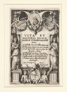 Frontispice, nei. 1 fra The Life of the Virgin av Jacques Callot