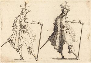 Gentleman with Cane, ca. 1617. av Jacques Callot