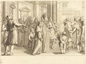 Storhertuginne ved prosesjonen av de unge jentene av Jacques Callot