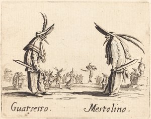 Guatsetto og Mestolino, ca. 1622. av Jacques Callot