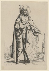 Den hellige Jakob den eldre, blad 7 fra serien «Jesus, de tolv apostlene og Maria» av Jacques Callot