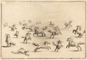 Hester som løper av Jacques Callot