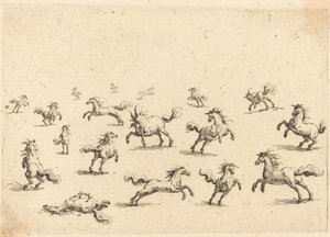 Hester som løper av Jacques Callot