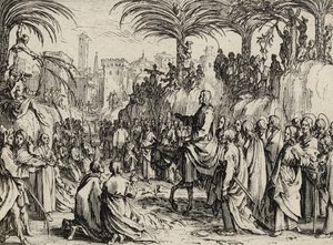 Jesus går inn i Jerusalem, 1635 av Jacques Callot