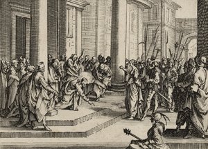 Jesus og utroskapen, 1635 av Jacques Callot