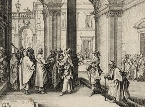 Jesus og lovens doktorer, 1635 av Jacques Callot