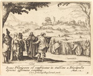 Jesus med fariseerne av Jacques Callot