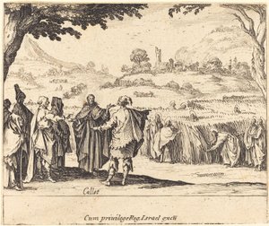 Jesus med fariseerne, 1635. av Jacques Callot