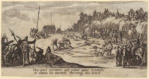 Korsfestelse, blad 7 i serien «Den store lidelsen» av Jacques Callot