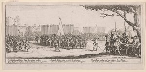 Enrolling the Troops, illustrasjon fra The Large Miseries of War av Jacques Callot