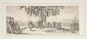 The Hanging from The Great Miseries of War av Jacques Callot