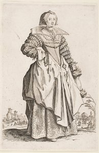 Lady in a Wide Collar, fra serien «The Nobility of Lorraine» av Jacques Callot
