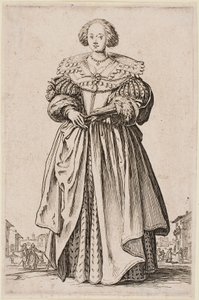 Lady with a Fan, fra serien «The Nobility of Lorraine» av Jacques Callot
