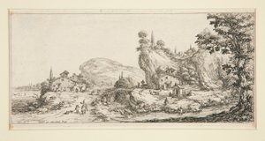 Landscape #6 fra Landscapes for Giovanni de Medici av Jacques Callot