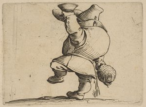 Le Buveur Vu de Dos Drikkeren sett bakfra, fra Varie Figure Gobbi, suite appe..., 1616-22. av Jacques Callot