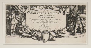 The Great Miseries of War: No. 1 - Frontispice av Jacques Callot
