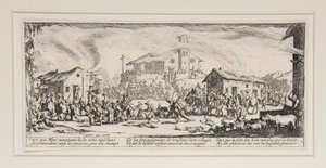 Krigens store elendigheter: nr. 7 - Plyndring og brenning av av Jacques Callot