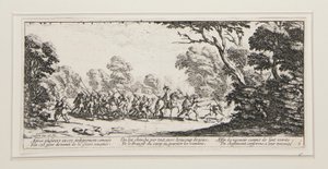 The Great Miseries of War: No. 9 - Discovery of the Malefactors av Jacques Callot
