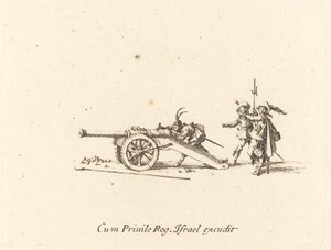 Laster kanonen, 16341635. av Jacques Callot