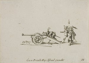 Laster inn Canon, plate elleve fra The Military Exercises av Jacques Callot