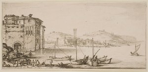 Lasting av varer, fra serien «Landskapene i Firenze» av Jacques Callot