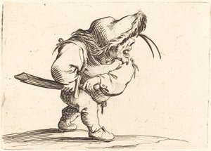 Mann som forbereder seg på å trekke sverdet sitt, ca. 1622. av Jacques Callot