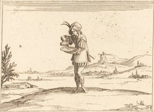 Mann som vasker en perle av Jacques Callot