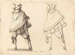 Mann svøpt i sin mantel, ca. 1617. av Jacques Callot
