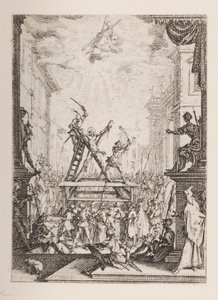 Martyrium of St. Andrew, no. 5 fra Apostlenes martyrium av Jacques Callot