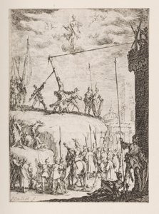 St. Peters martyrium, nr. 4 fra Apostlenes martyrium av Jacques Callot