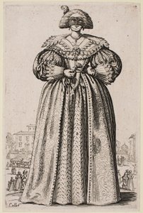 Masked Lady, fra serien "The Nobility of Lorraine" av Jacques Callot