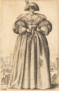 Maskert adelig kvinne av Jacques Callot