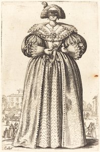 Maskert adelig kvinne av Jacques Callot